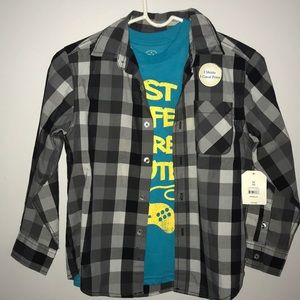 NWT Faded Glory Boys Dress & T-Shirt Size 8